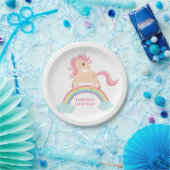 Magisches Einhorn auf Rainbow Geburtstagsgeschenke Pappteller (Party)