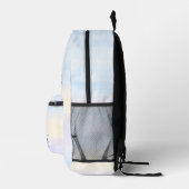 Magisches Einhorn auf Wolken Abstrakter Regenbogen Bedruckter Rucksack (Rechts)