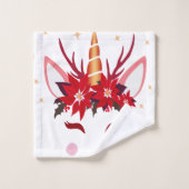 Magisches Einhorn Badhandtuch Set (Waschlappen)
