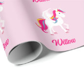 Magisches Einhorn Benutzerdefinierter Name oder Te Geschenkpapier (Rolleneckpunkt)