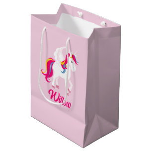 Magisches Einhorn Benutzerdefinierter Name oder Te Mittlere Geschenktüte