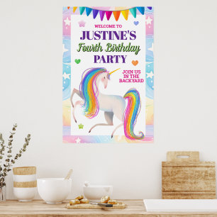 Magisches Einhorn-Birthday-Party für jedes Alter Poster