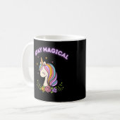 Magisches Einhorn bleibe Kaffeetasse (Vorderseite Links)