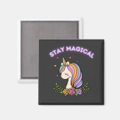 Magisches Einhorn bleibe Magnet (Vorderseite/Rückseite)