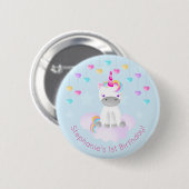Magisches Einhorn Button (Vorne & Hinten)