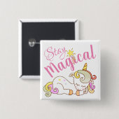Magisches Einhorn-Button bleibe Personalisiert Button (Vorne & Hinten)