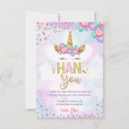 Magisches Einhorn danken Ihnen Karten