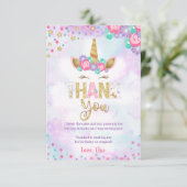 Magisches Einhorn danken Ihnen Karten (Stehend Vorderseite)