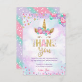 Magisches Einhorn danken Ihnen Karten (Vorne/Hinten)