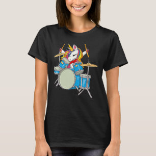 Magisches Einhorn, das als Drummer-Funny ausrockt T-Shirt