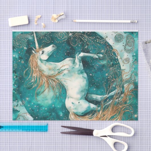 Magisches Einhorn-Dekoupage Seidenpapier (Handwerk)