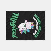 Magisches Einhorn des Krankheitskriegers Fleecedecke (Vorderseite (Horizontal))