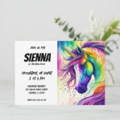 Magisches Einhorn Einladung (Stehend Vorderseite)