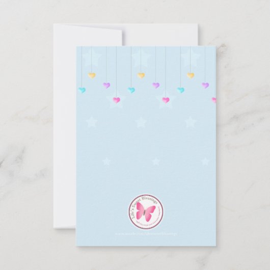 Magisches Einhorn Einladung (Rückseite)