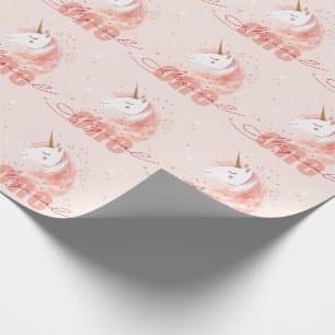 Magisches Einhorn Erster Geburtstag Geschenkpapier