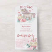 Magisches Einhorn Es ist eine Mädchen-Babydusche All In One Einladung (Innen Boden)