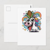 Magisches Einhorn - Fantastisch Corny Creature Postkarte (Vorne/Hinten)