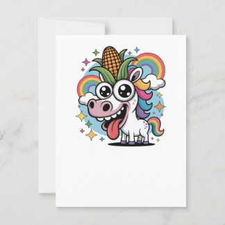 Magisches Einhorn - Fantastisch Corny Creature Postkarte