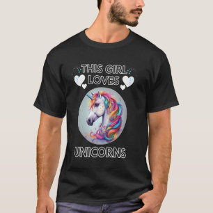 Magisches Einhorn Farbiger Geflügelter Hengst T-Shirt