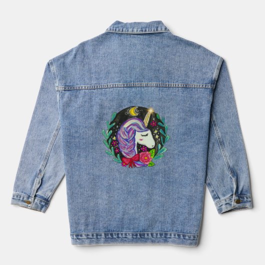 Magisches Einhorn-Feeling  Jeansjacke (Rückseite)