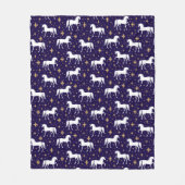 Magisches Einhorn Fleecedecke (Vorderseite)