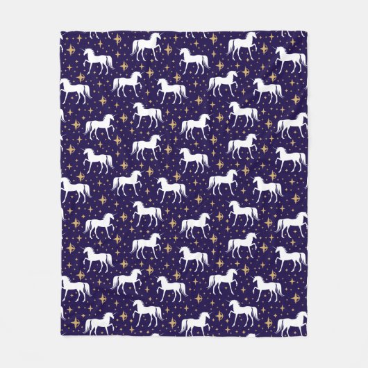 Magisches Einhorn Fleecedecke (Vorderseite)