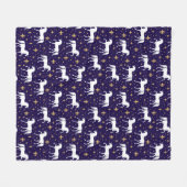 Magisches Einhorn Fleecedecke (Vorderseite (Horizontal))