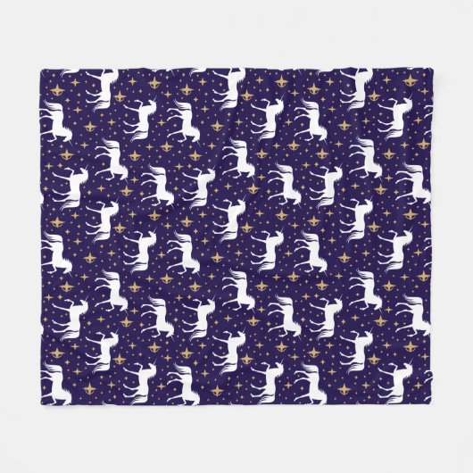 Magisches Einhorn Fleecedecke (Vorderseite (Horizontal))