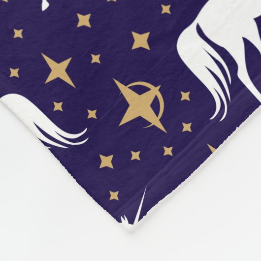 Magisches Einhorn Fleecedecke (Ecke)