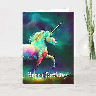 Magisches Einhorn, Geburtskarte Karte