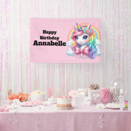 Magisches Einhorn Geburtstagsbanner | Partyschild Banner