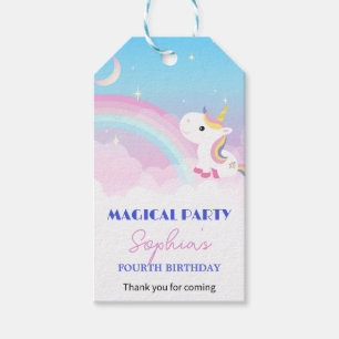 Magisches Einhorn-Geburtstagsgeschenk-Tag Geschenkanhänger