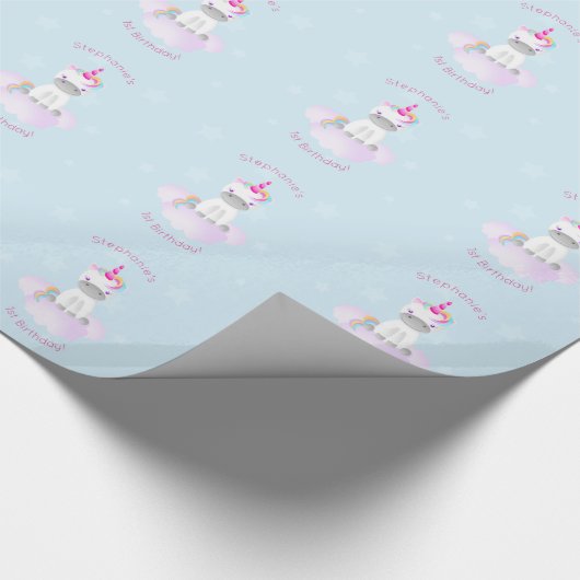 Magisches Einhorn Geschenkpapier (Ecke)