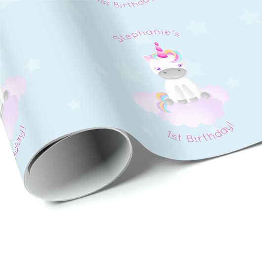 Magisches Einhorn Geschenkpapier (Rolleneckpunkt)