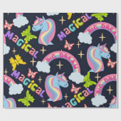 Magisches Einhorn Geschenkpapier (Flach)