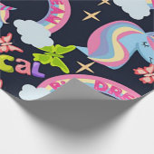 Magisches Einhorn Geschenkpapier (Ecke)