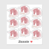 Magisches Einhorn | Glauben | Rose Gold Faux Glitt Aufkleber (Blatt)