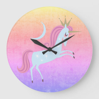 magisches Einhorn Große Wanduhr