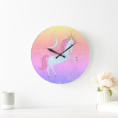 magisches Einhorn Große Wanduhr (Zuhause)