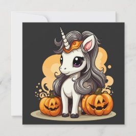 Magisches Einhorn: Halloween Pumpkin-Abenteuer Einladung