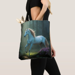 Magisches Einhorn im verzauberten Wald Tasche