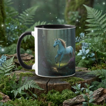 Magisches Einhorn im verzauberten Wald