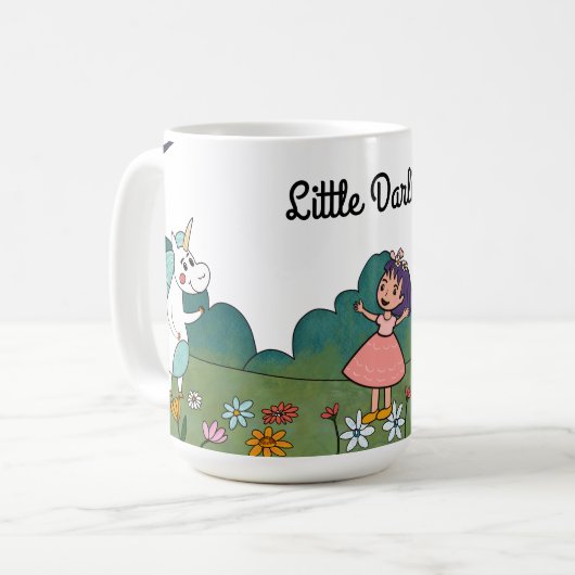 Magisches Einhorn Kaffeetasse (Vorderseite Links)