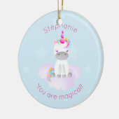 Magisches Einhorn Keramikornament (Links)