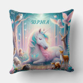 Magisches Einhorn, Kinderzimmer Baby/ Kinder Indiv Kissen (Rückseite)