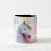 Magisches Einhorn, Kinderzimmer Baby/ Kinder Indiv Zweifarbige Tasse (Mittel)