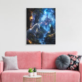 Magisches Einhorn Leinwanddruck (Insitu (Wohnzimmer))