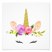 Magisches Einhorn, Märchen, Girl-Kinderzimmer, Ros Fotodruck (Vorne)