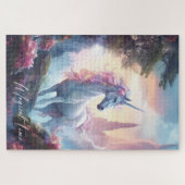 Magisches Einhorn Märchenschloss Geburtstagsgesche Puzzle (Horizontal)