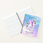 Magisches Einhorn mit Rainbow Mane & Schwanz Gäste Notizblock (Innenseite)